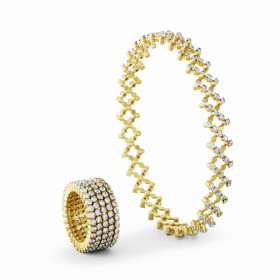 Serafino Consoli Serafino Multi-Size Ring und Armreif S.RB 5F2 YG WD