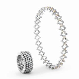 Serafino Consoli Serafino Multi-Size Ring und Armband S.RB 5M2 WG WD