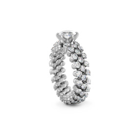 Serafino Consoli Brevetto Solitaire Multi-Size Ring RMS SL WD 075 3F2 WG WD