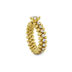 Serafino Consoli Brevetto Solitaire Multi-Size Ring RMS SL WD 050 3M2 YG WD