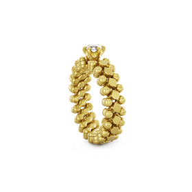 Serafino Consoli Brevetto Solitaire Multi-Size Ring RMS SL WD 030 3N2 YG