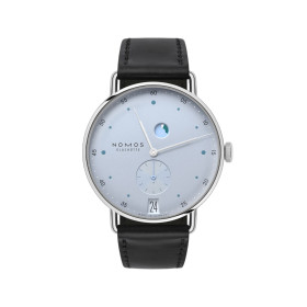 NOMOS Glashütte Metro Datum Gangreserve eisblau 1121
