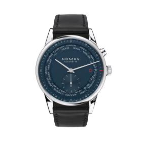 NOMOS Glashütte Zürich Weltzeit nachtblau 807