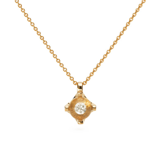 Schmuckwerk - Anhänger Glasklar mit Halskette