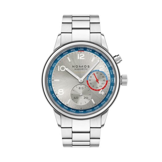 NOMOS Glashütte - Club Sport Neomatik Weltzeit silber