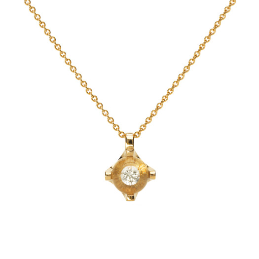 Schmuckwerk - Anhänger Glasklar mit Halskette